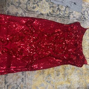 Red Fiery Mini Dress For Dances